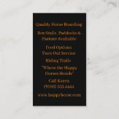 馬乗り牧場の名刺 名刺 (裏面)