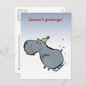 馬乗り馬馬（編集可能な単語） シーズンポストカード (正面/裏面)