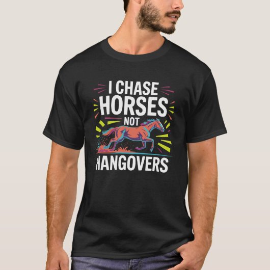 馬乗り 馬 競馬 乗馬 手綱 立派な馬 馬乗り Tシャツ (正面)
