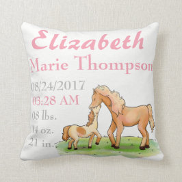 馬乗馬愛ベビーの発表の誕生 クッション