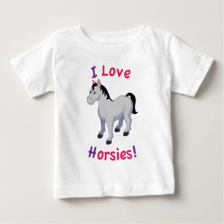 馬乳児Tシャツ ベビーTシャツ