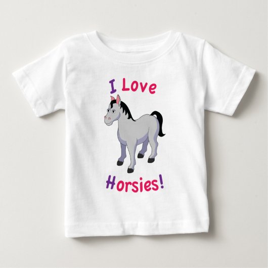 馬乳児Tシャツ ベビーTシャツ (正面)