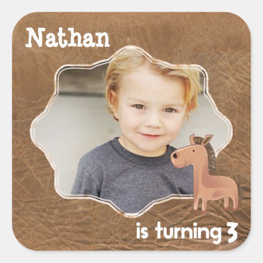 馬付きカウボーイレザーカスタムズ スクエアシール (正面)