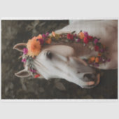 馬付きフローラ装飾1デコペ紙 薄葉紙 (正面)