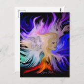 馬付き女性 ポストカード (正面/裏面)