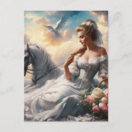 馬付き女性 ポストカード