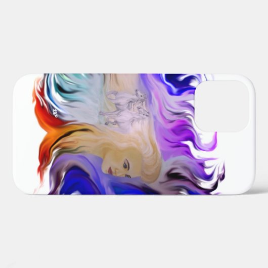 馬付き女性 Case-Mate iPhoneケース (裏面 (横))