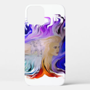 馬付き女性 iPhone 12ケース