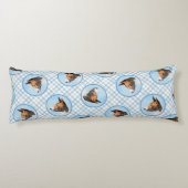 馬仙寺絵を描の栗赤ブリンドルかわいい犬アート ボディピロー (裏面)