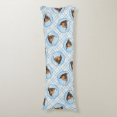 馬仙寺絵を描の栗赤ブリンドルかわいい犬アート ボディピロー (正面縦)