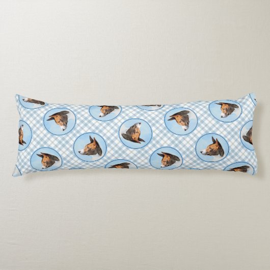 馬仙寺絵を描の栗赤ブリンドルかわいい犬アート ボディピロー (正面)