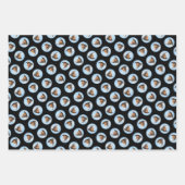 馬仙寺絵を描の栗赤ブリンドルかわいい犬アート ラッピングペーパーシート (正面3)