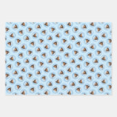 馬仙寺絵を描の栗赤ブリンドルかわいい犬アート ラッピングペーパーシート (正面)