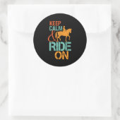 馬保乗り馬の乗り手に乗る穏やかな乗り方 ラウンドシール (バッグ)