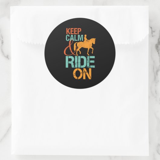 馬保乗り馬の乗り手に乗る穏やかな乗り方 ラウンドシール (バッグ)