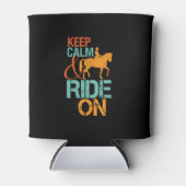 馬保乗り馬の乗り手に乗る穏やかな乗り方 缶クーラー (正面)