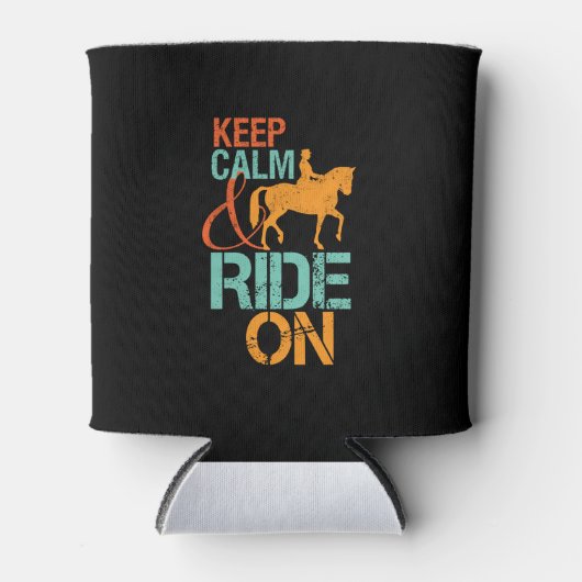 馬保乗り馬の乗り手に乗る穏やかな乗り方 缶クーラー (正面)