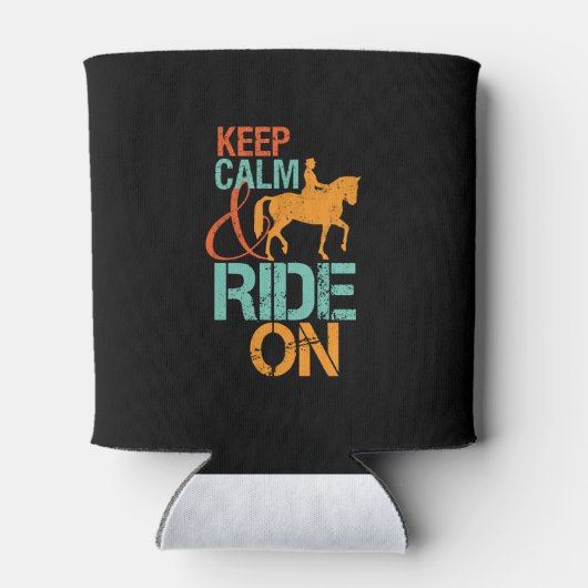 馬保乗り馬の乗り手に乗る穏やかな乗り方 缶クーラー (裏面)