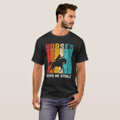 馬保私の安定した馬の乗馬ライダー Tシャツ (正面フル)