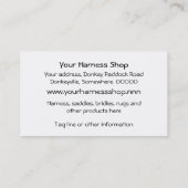 馬具で運転されているろば 名刺 (裏面)