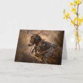 馬具のラバ カード (黄色い花)