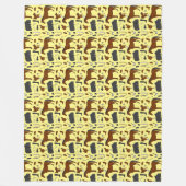 馬具の馬模様 フリースブランケット (正面)