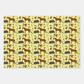 馬具の馬模様 ラッピングペーパーシート (正面)