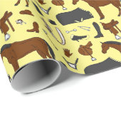 馬具の馬模様 ラッピングペーパー (ロールコーナー)
