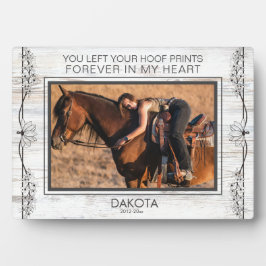 馬写真パーソナライズされたメモリアル フォトプラーク