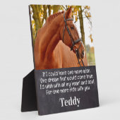 馬写真悔やみや弔慰記念馬碑 フォトプラーク (側面)