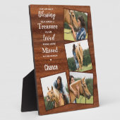 馬写真木素朴形記念 フォトプラーク (側面)