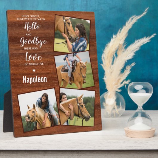 馬写真記念素朴記念・記念碑 フォトプラーク (側面)