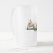 馬写真 フロストグラスビールジョッキ (正面左)