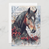 馬冬のクリスマスウォーター色 シーズンカード (正面/裏面)