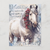 馬冬のクリスマスウォーター色 シーズンポストカード (正面)