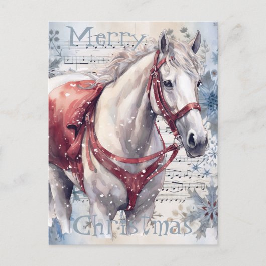 馬冬のクリスマスウォーター色 ポストカード (正面)