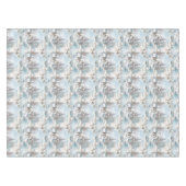 馬冬の模様の雪の多い森の風景 テーブルクロス (正面(横))