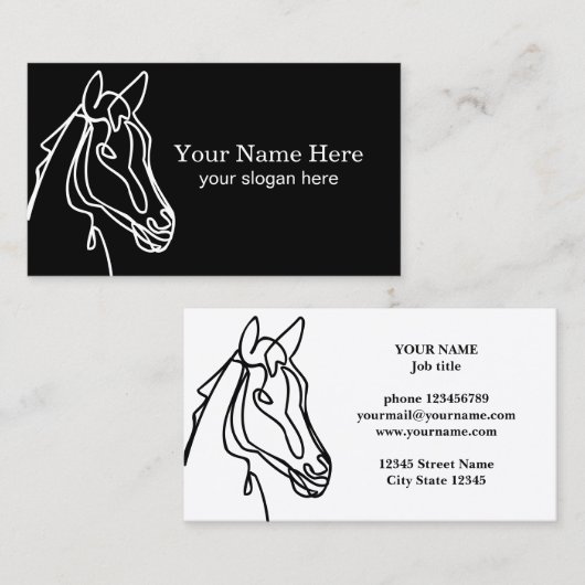 馬券会社名刺テンプレート 名刺 (正面/裏面)