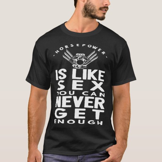 馬力のある車好き Tシャツ (正面)