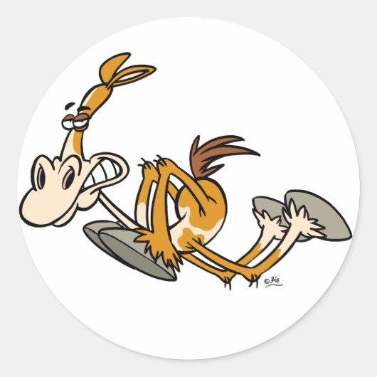 馬力漫画のステッカー ラウンドシール (正面)