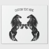 馬包み紙-カスタム文字と色 ラッピングペーパー (フラット)