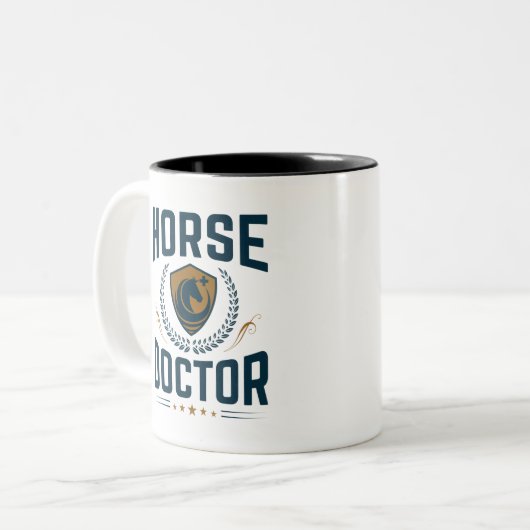 馬医獣ウマ科の医 ツートーンマグカップ (正面左)