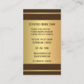 馬厩舎プロフェッショナル名刺 予約カード (裏面)