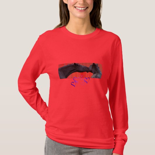馬及びハート Tシャツ (正面)