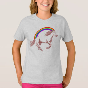馬及び虹 Tシャツ