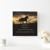 馬名の精霊 スクエア壁時計 (ホーム)