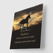 馬名の精霊 スクエア壁時計 (傾斜)