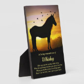 馬名トリビュートスピリチュアル詩メモリアルプラーク フォトプラーク (側面)