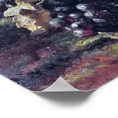 馬喰禅 – 青いブドウと桃 ポスター (角)