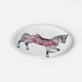 馬回転木馬紙プレート ペーパープレート (アングル)